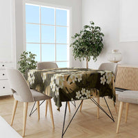 Gold Tropical Hawaii Tablecloth Seamless Monstera Plumeria Hawaiian Pattern LT14 - Polynesian Pride