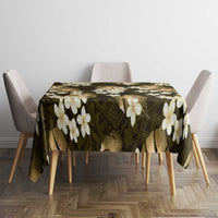 Gold Tropical Hawaii Tablecloth Seamless Monstera Plumeria Hawaiian Pattern LT14 - Polynesian Pride