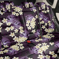 Purple Tropical Hawaii Back Car Seat Cover Seamless Monstera Plumeria Hawaiian Pattern - Polynesian Pride