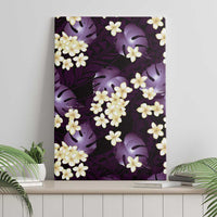 Purple Tropical Hawaii Canvas Wall Art Seamless Monstera Plumeria Hawaiian Pattern LT14 - Polynesian Pride