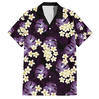 Purple Tropical Hawaii Family Matching Long Sleeve Bodycon Dress and Hawaiian Shirt Seamless Monstera Plumeria Hawaiian Pattern - Polynesian Pride