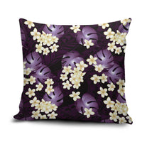 Purple Tropical Hawaii Pillow Cover Seamless Monstera Plumeria Hawaiian Pattern - Polynesian Pride