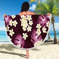 Pink Tropical Hawaii Beach Blanket Seamless Monstera Plumeria Hawaiian Pattern LT14 - Polynesian Pride