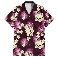 Pink Tropical Hawaii Family Matching Puletasi and Hawaiian Shirt Seamless Monstera Plumeria Hawaiian Pattern - Polynesian Pride