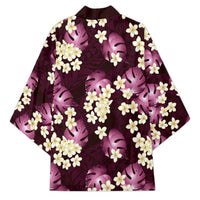 Pink Tropical Hawaii Kimono Seamless Monstera Plumeria Hawaiian Pattern LT14 - Polynesian Pride