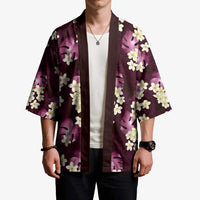 Pink Tropical Hawaii Kimono Seamless Monstera Plumeria Hawaiian Pattern LT14 - Polynesian Pride