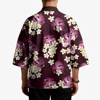 Pink Tropical Hawaii Kimono Seamless Monstera Plumeria Hawaiian Pattern LT14 - Polynesian Pride