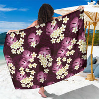 Pink Tropical Hawaii Sarong Seamless Monstera Plumeria Hawaiian Pattern - Polynesian Pride