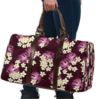 Pink Tropical Hawaii Travel Bag Seamless Monstera Plumeria Hawaiian Pattern - Polynesian Pride