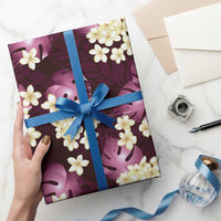 Pink Tropical Hawaii Wrapping Paper Seamless Monstera Plumeria Hawaiian Pattern LT14 - Polynesian Pride