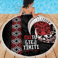 Aotearoa Toitu Te Tiriti Beach Blanket Honour The Treaty Maori Haka LT14 - Polynesian Pride