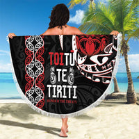 Aotearoa Toitu Te Tiriti Beach Blanket Honour The Treaty Maori Haka LT14 - Polynesian Pride