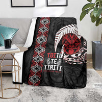 Aotearoa Toitu Te Tiriti Blanket Honour The Treaty Maori Haka LT14 - Polynesian Pride