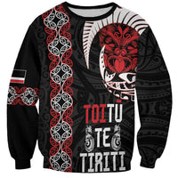 Aotearoa Toitu Te Tiriti Sweatshirt Honour The Treaty Maori Haka LT14 Unisex Black - Polynesian Pride