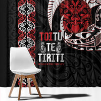 Aotearoa Toitu Te Tiriti Window Curtain Honour The Treaty Maori Haka LT14 - Polynesian Pride