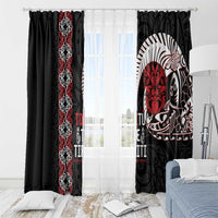 Aotearoa Toitu Te Tiriti Window Curtain Honour The Treaty Maori Haka LT14 - Polynesian Pride
