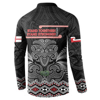 Aotearoa Toitu Te Tiriti Button Sweatshirt Stand Together! Stand Stronger! - NZ Tiki LT14 - Polynesian Pride