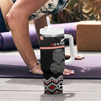 Aotearoa Toitu Te Tiriti Tumbler With Handle Stand Together! Stand Stronger! - NZ Tiki LT14 - Polynesian Pride