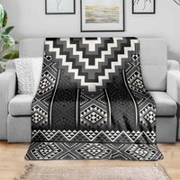 Black Taniko Aotearoa Blanket Niho Taniwha Mix Poutama LT14 - Polynesian Pride