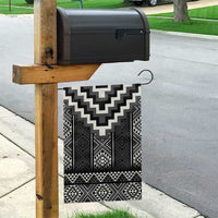 Black Taniko Aotearoa Garden Flag Niho Taniwha Mix Poutama LT14 - Polynesian Pride