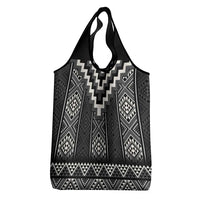 Black Taniko Aotearoa Grocery Bag Niho Taniwha Mix Poutama LT14 - Polynesian Pride
