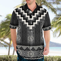 Black Taniko Aotearoa Hawaiian Shirt Niho Taniwha Mix Poutama LT14 - Polynesian Pride