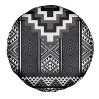 Black Taniko Aotearoa Spare Tire Cover Niho Taniwha Mix Poutama LT14 - Polynesian Pride