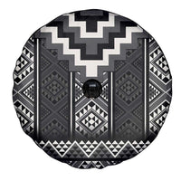 Black Taniko Aotearoa Spare Tire Cover Niho Taniwha Mix Poutama LT14 - Polynesian Pride