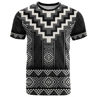 Black Taniko Aotearoa T Shirt Niho Taniwha Mix Poutama LT14 Black - Polynesian Pride