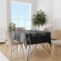 Black Taniko Aotearoa Tablecloth Niho Taniwha Mix Poutama LT14 - Polynesian Pride