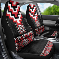 Red Taniko Aotearoa Car Seat Cover Niho Taniwha Mix Poutama LT14