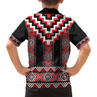 Red Taniko Aotearoa Hawaiian Shirt Niho Taniwha Mix Poutama LT14 - Polynesian Pride