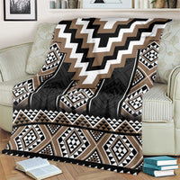 Brown Taniko Aotearoa Blanket Niho Taniwha Mix Poutama LT14 - Polynesian Pride