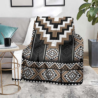 Brown Taniko Aotearoa Blanket Niho Taniwha Mix Poutama LT14 - Polynesian Pride