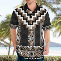 Brown Taniko Aotearoa Hawaiian Shirt Niho Taniwha Mix Poutama LT14 - Polynesian Pride