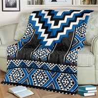 Blue Taniko Aotearoa Blanket Niho Taniwha Mix Poutama LT14 - Polynesian Pride