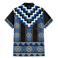 Blue Taniko Aotearoa Family Matching Mermaid Dress and Hawaiian Shirt Niho Taniwha Mix Poutama LT14