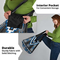 Blue Taniko Aotearoa Grocery Bag Niho Taniwha Mix Poutama