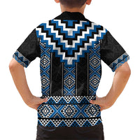 Blue Taniko Aotearoa Hawaiian Shirt Niho Taniwha Mix Poutama LT14 - Polynesian Pride