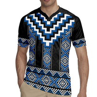 Blue Taniko Aotearoa Rugby Jersey Niho Taniwha Mix Poutama LT14 - Polynesian Pride