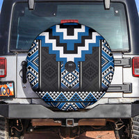 Blue Taniko Aotearoa Spare Tire Cover Niho Taniwha Mix Poutama LT14 Blue - Polynesian Pride
