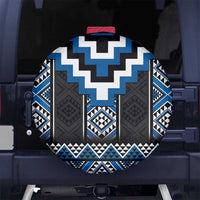 Blue Taniko Aotearoa Spare Tire Cover Niho Taniwha Mix Poutama LT14 - Polynesian Pride