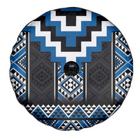 Blue Taniko Aotearoa Spare Tire Cover Niho Taniwha Mix Poutama LT14 - Polynesian Pride