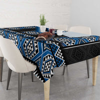 Blue Taniko Aotearoa Tablecloth Niho Taniwha Mix Poutama LT14 - Polynesian Pride