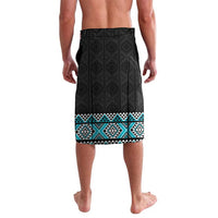 Turquoise Taniko Pattern Aotearoa Lavalava Niho Taniwha Mix Poutama LT14