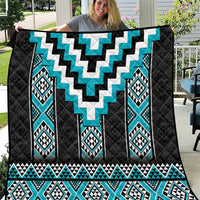 Turquoise Taniko Pattern Aotearoa Quilt Niho Taniwha Mix Poutama