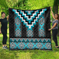 Turquoise Taniko Pattern Aotearoa Quilt Niho Taniwha Mix Poutama