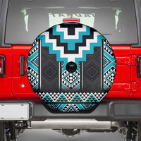 Turquoise Taniko Pattern Aotearoa Spare Tire Cover Niho Taniwha Mix Poutama LT14 - Polynesian Pride