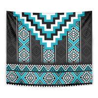 Turquoise Taniko Pattern Aotearoa Tapestry Niho Taniwha Mix Poutama