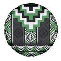 Green Taniko Pattern Aotearoa Spare Tire Cover Niho Taniwha Mix Poutama LT14 - Polynesian Pride